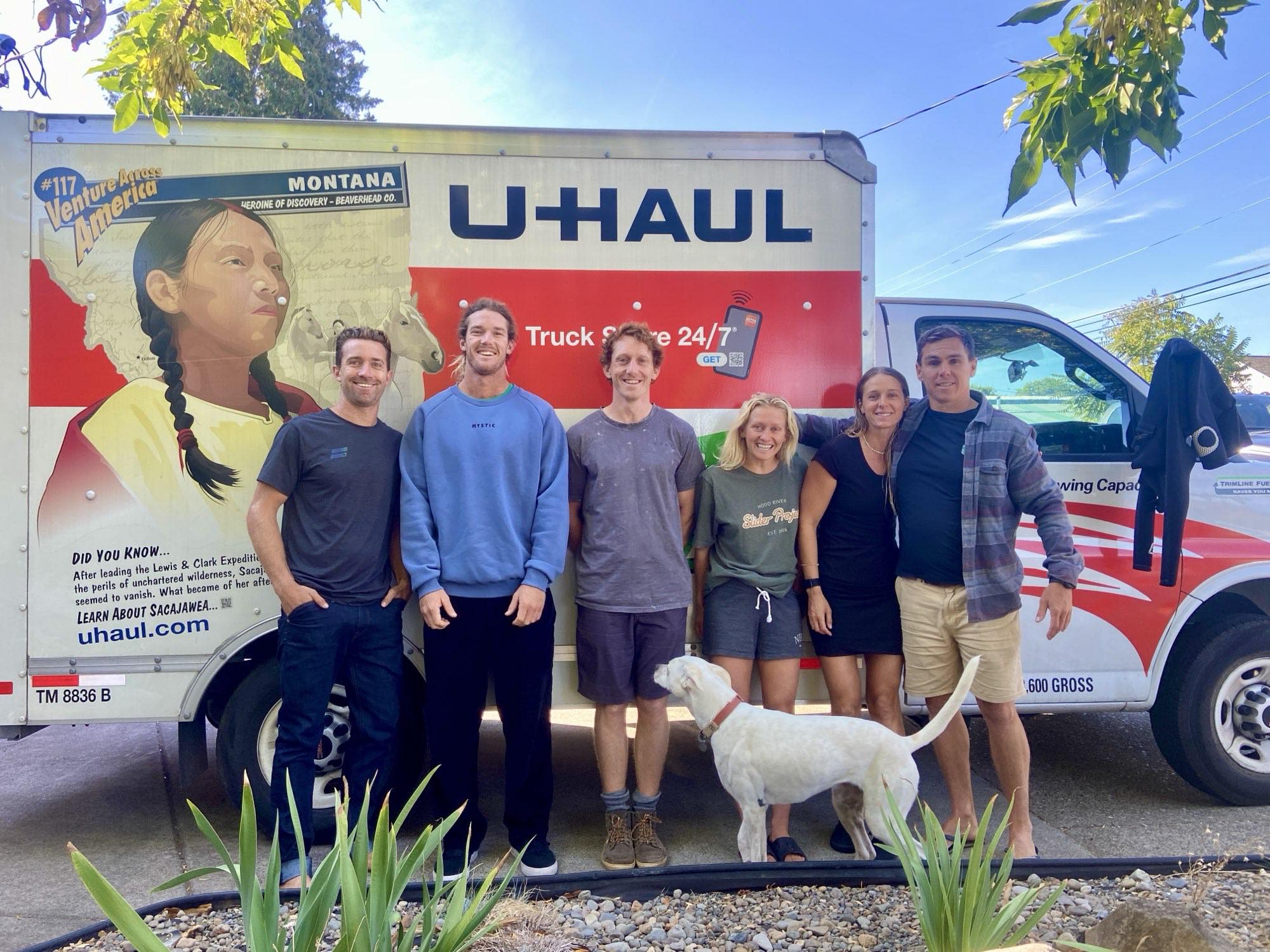 The crew with the U-Haul